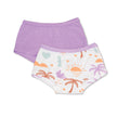 Lot de 2 culottes courtes en bambou (Boho Surf/Lavande)