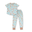 Wommen's Bamboo Short Sleeve Pajama Set (Sunny Shores Print)