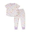 Pyjama en bambou à manches courtes pour femme (motif bohème surf)