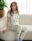 Wommen's Bamboo Short Sleeve Pajama Set (Farmers Market Print)