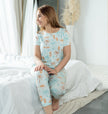 Wommen's Bamboo Short Sleeve Pajama Set (Sunny Shores Print)