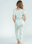 Wommen's Bamboo Short Sleeve Pajama Set (Sunny Shores Print)