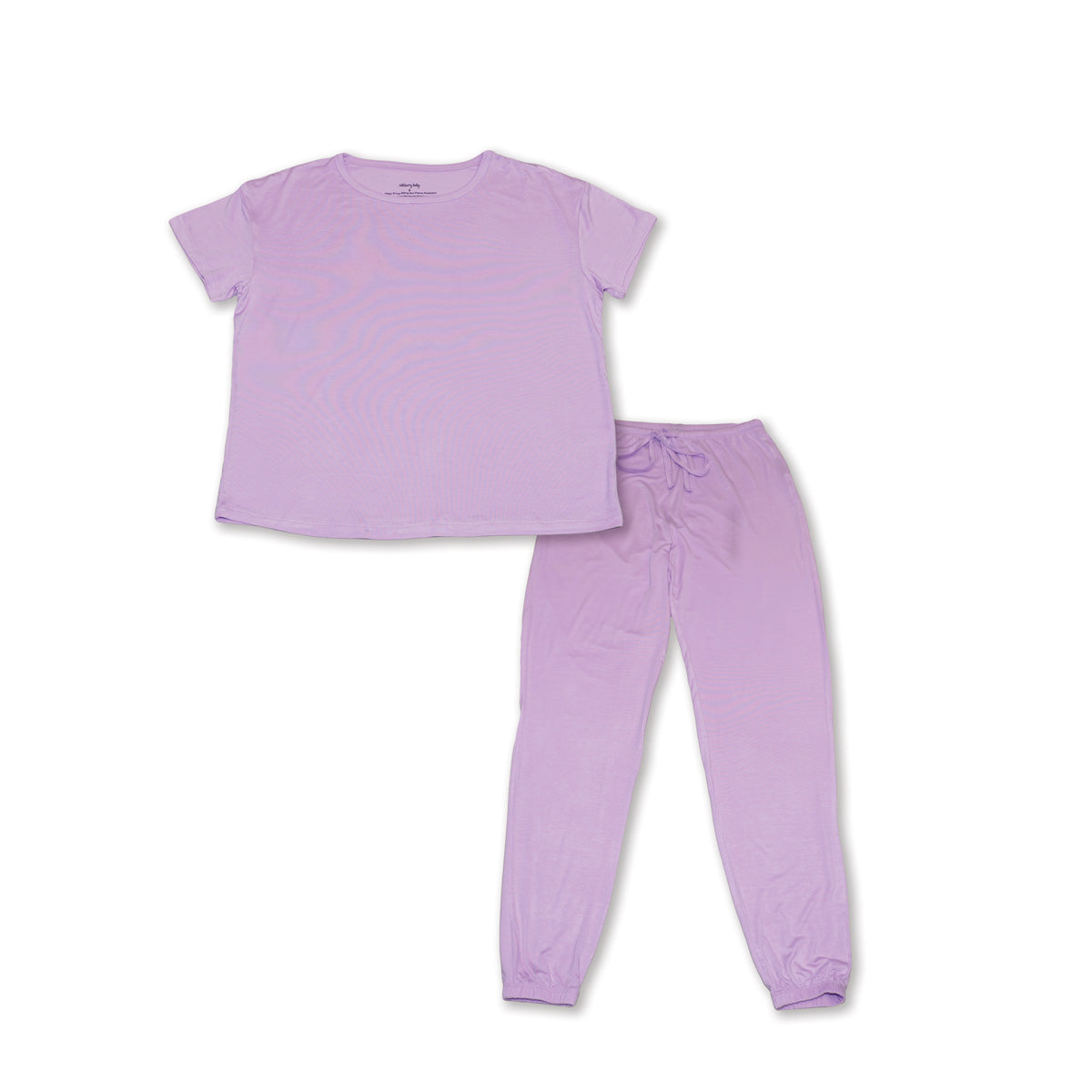 Ensemble de vêtements de détente pour femmes en bambou à manches courtes (couleur lavande)
