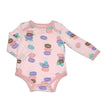 Bamboo Long Sleeve Onesie (Macaron Party Print)