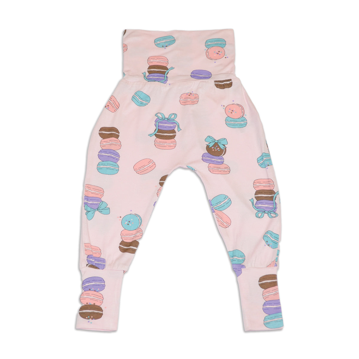 Pantalon harem Bamboo Grow with Me (Motif Macaron Party)