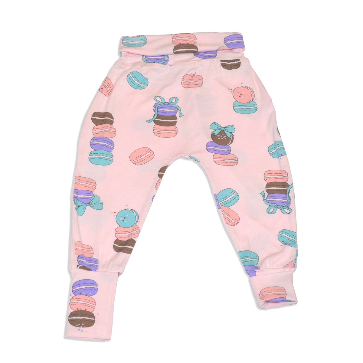 Pantalon harem Bamboo Grow with Me (Motif Macaron Party)
