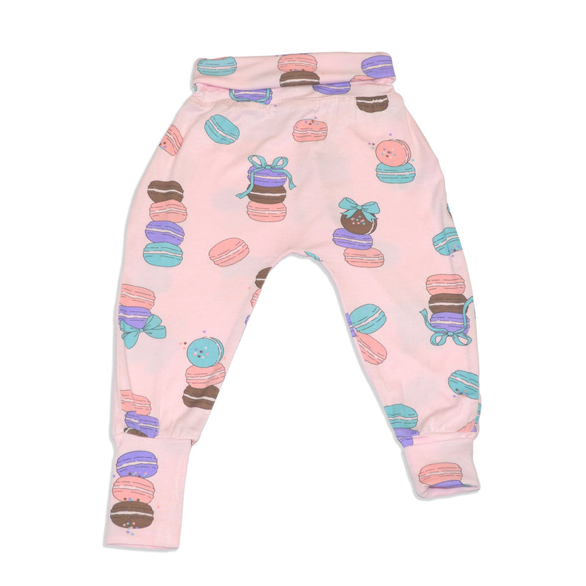 Pantalon harem Bamboo Grow with Me (Motif Macaron Party)