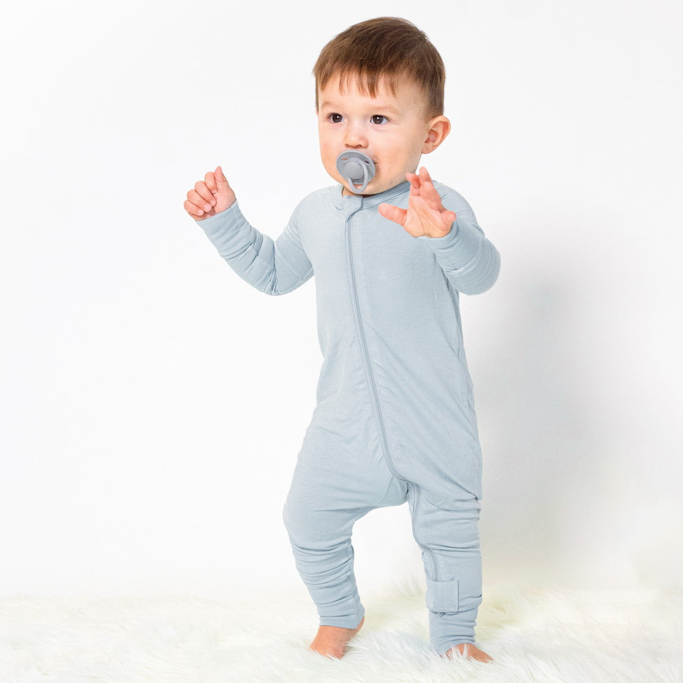Bamboo 2-way Zipper Romper (Magic Cloud)