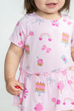 Bamboo Skirt Bodysuit (Sweet Shop Print)