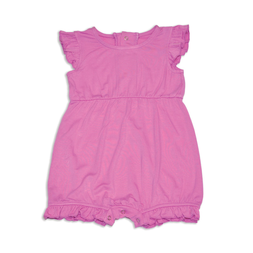 Bamboo Ruffle Romper (Crocus)