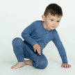 Bamboo 2-way Zipper Romper (Galactic Blue)