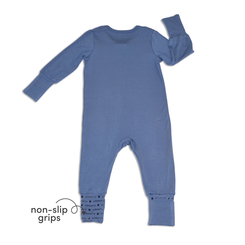 Bamboo 2-way Zipper Romper (Galactic Blue)