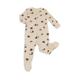 Bamboo Footies with Two Way Zipper (Coconut Print)