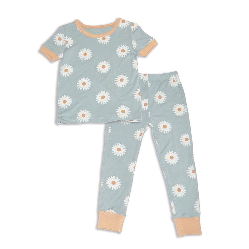 Bamboo Short Sleeve Pajama Set (Daisy Print)
