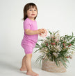Bamboo Short Sleeve Top & Shorts Pajama Set (Crocus)