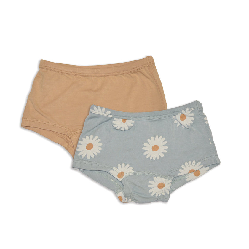 Bamboo Boyshorts Underwear 2 pack (Daisy/Cookie)