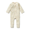 Lemon Leaf Organic Zipsuit with Feet | Wilson + Frenchy