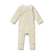 Lemon Leaf Organic Zipsuit with Feet | Wilson + Frenchy