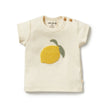 Lemon Leaf Embroidered Organic Tee | Wilson + Frenchy