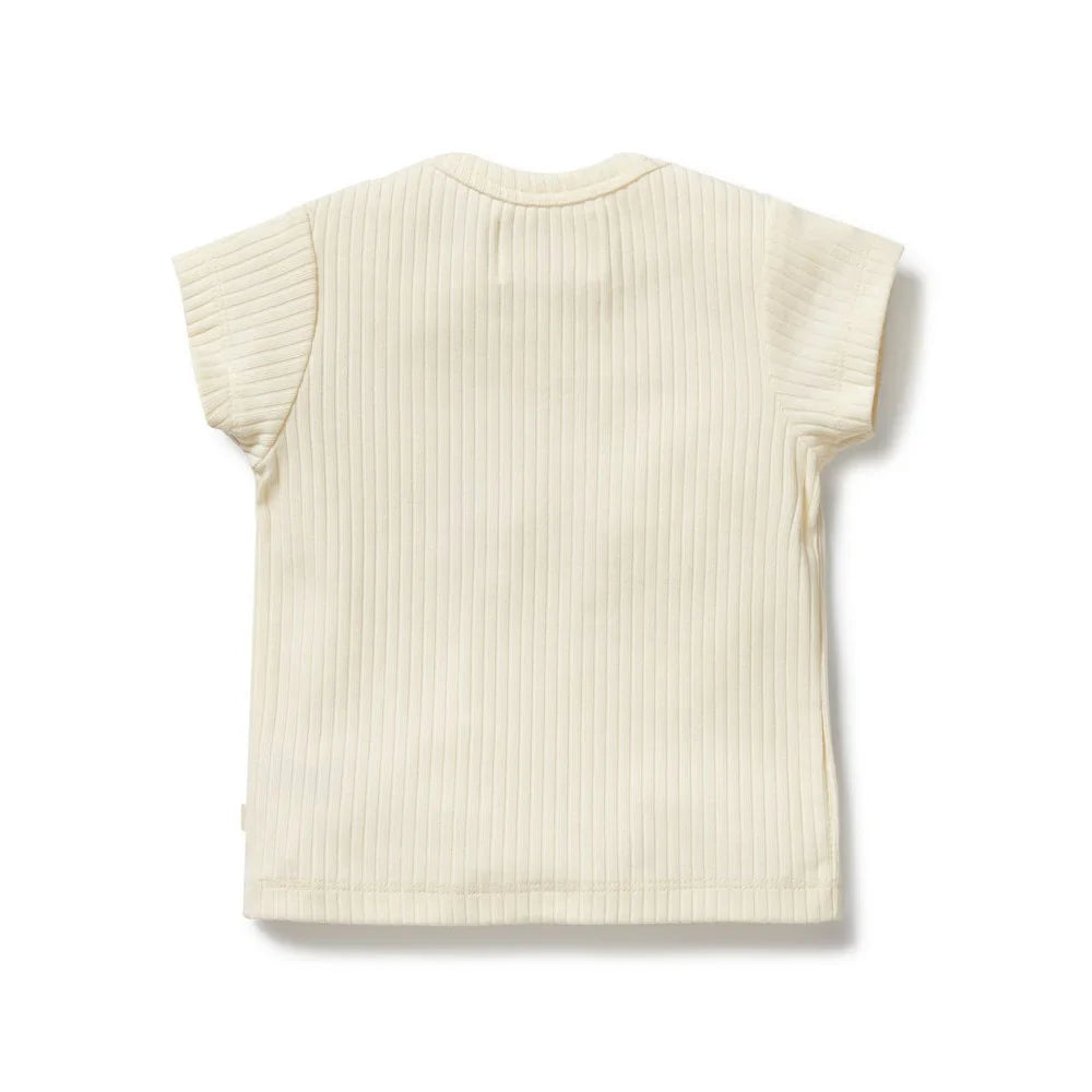 Lemon Leaf Embroidered Organic Tee | Wilson + Frenchy