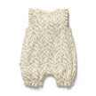 Lemon Leaf Organic Ruffle Zipsuit | Wilson + Frenchy