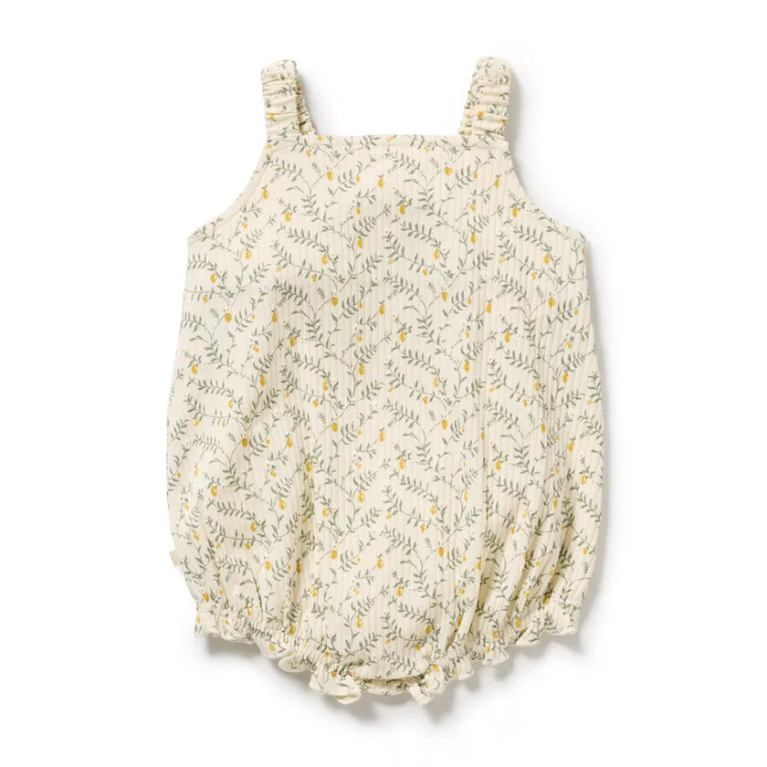 Lemon Leaf Organic Playsuit | Wilson + Frenchy
