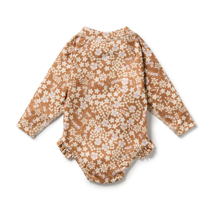Hazel Floral Long Sleeved Swimsuit | Wilson + Frenchy