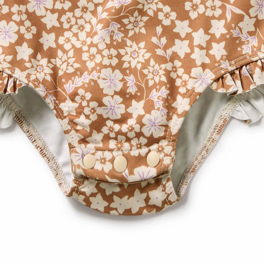 Hazel Floral Long Sleeved Swimsuit | Wilson + Frenchy