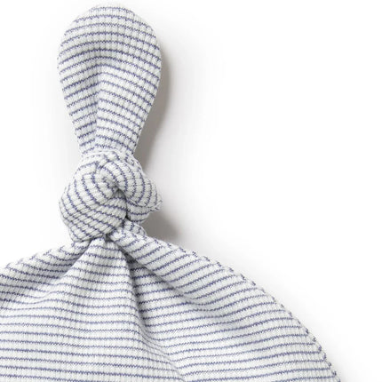 Organic Stripe Rib Knot Hat | Rain Drop | Wilson + Frenchy