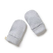 Organic Stripe Rib Mittens | Rain Drop | Wilson + Frenchy