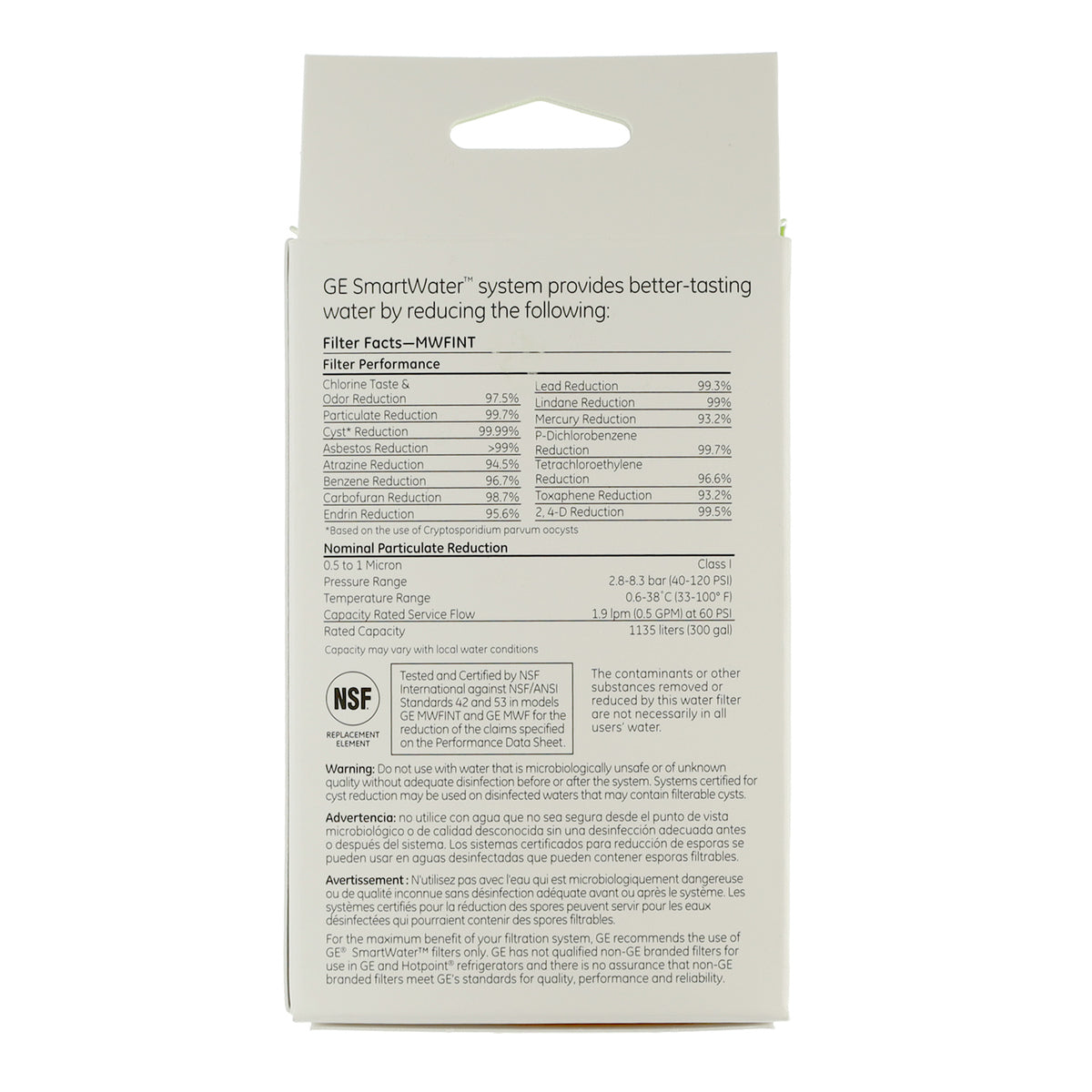 GE MWF Refrigerator Water Filter, Part#: WG03F00835