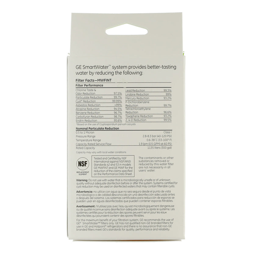 GE MWF Refrigerator Water Filter, Part#: WG03F00835