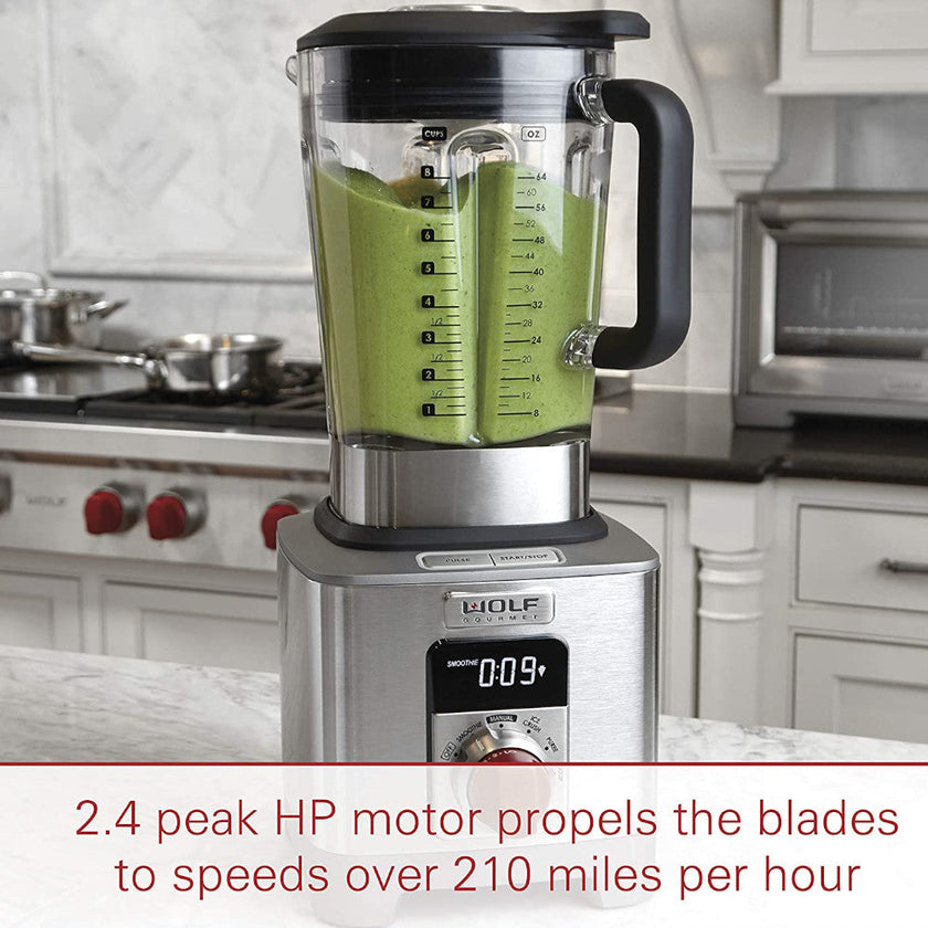 WOLF Gourmet High-Performance Blender - Factory serviced with 1 year warranty - WGBL100S