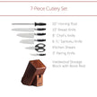 Wolf Gourmet WGCU100S 7 Piece Cutlery Knife Set- Blemished Package with Full Warranty