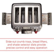 WOLF Gourmet 4-Slice Extra-Wide Slot Toaster - Factory serviced with 1 year warranty - WGTR104S