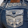 Westfield Eagle Women’s Embroidered Denim Shorts. High Waisted Cross Design Bling