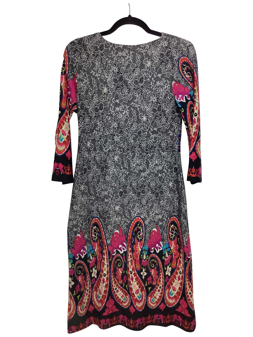 WHITE MARK Regular fit Midi Dress in Gray - S