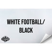 WHITE FOOTBALL/BLACK WITH ADHESIVE HYDBOND LEATHERETTE SHEET (12