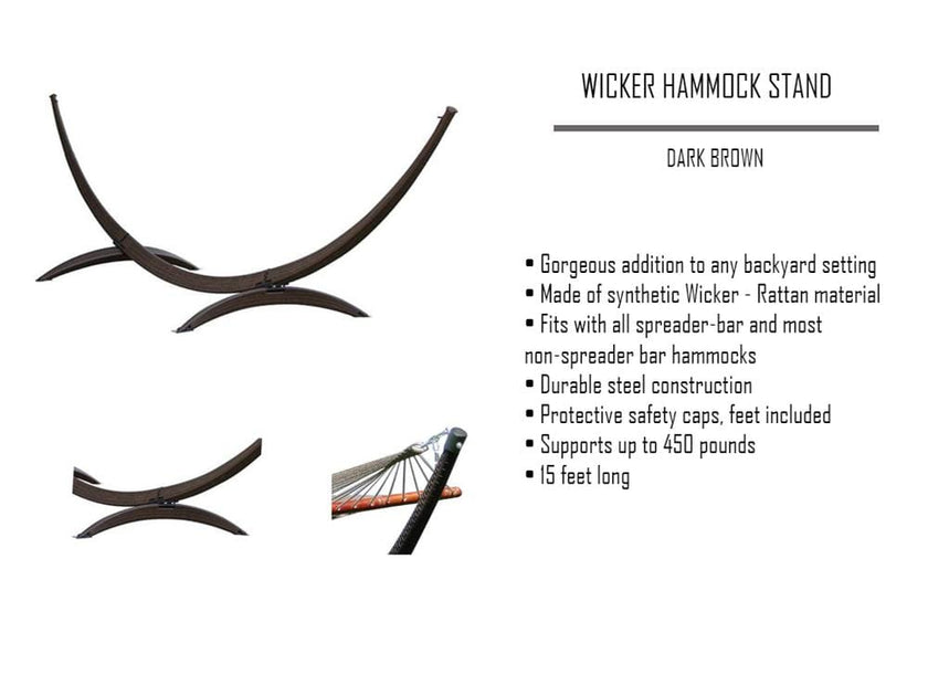 Deluxe Quilted Hammock with Wicker Stand