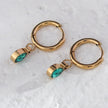 Boucles d'oreilles en cristal d'émeraude encapsulé WINNIE