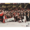 Multi-Signed Team Canada 2022 World Juniors Gold Team Celebration 11x14 Photo