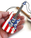 Wayne Kramer Stars N' Stripes USA Flag Fender Stratocaster - 6″ Guitar Ornament