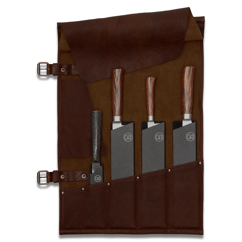 WITLOFT | Handmade leather Knife Role ( 5 Compartments)