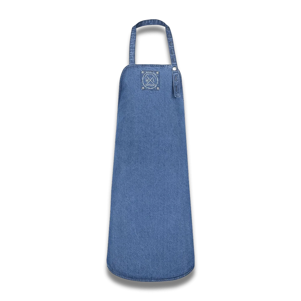 WITLOFT - Apron Denim Long - Mid Blue