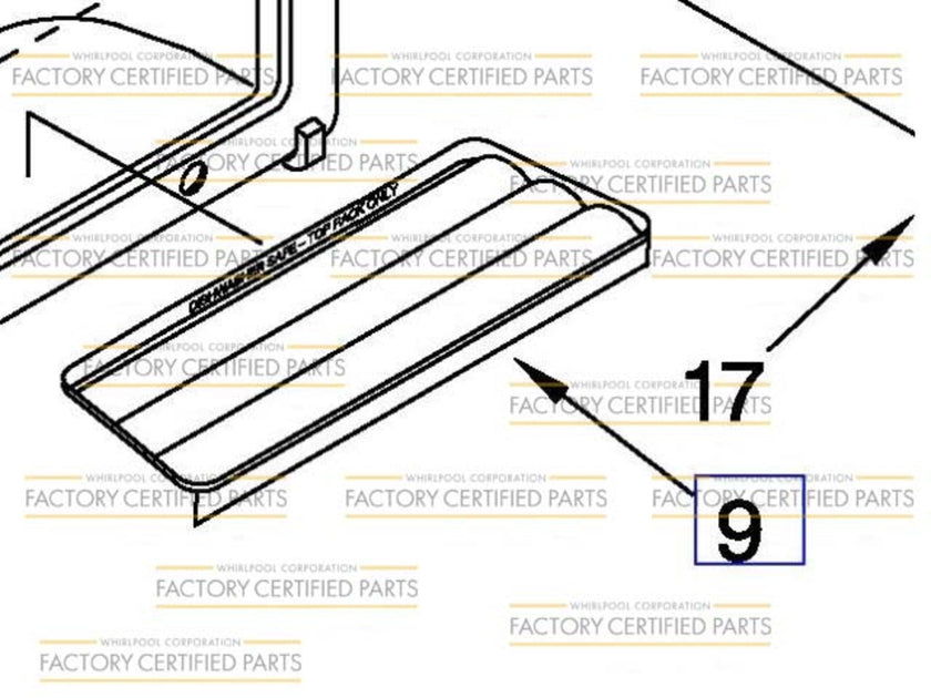 Grille de trop-plein WP2206670B pour réfrigérateur Whirlpool