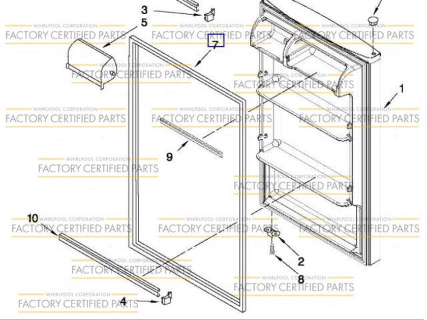 Whirlpool Refrigerator Gasket Part WP2319264T