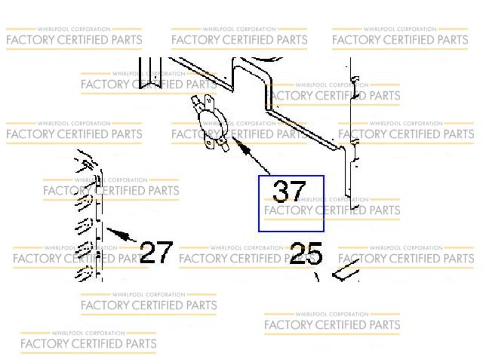 Thermostat de four WP9759242 pour Whirlpool/KitchenAid