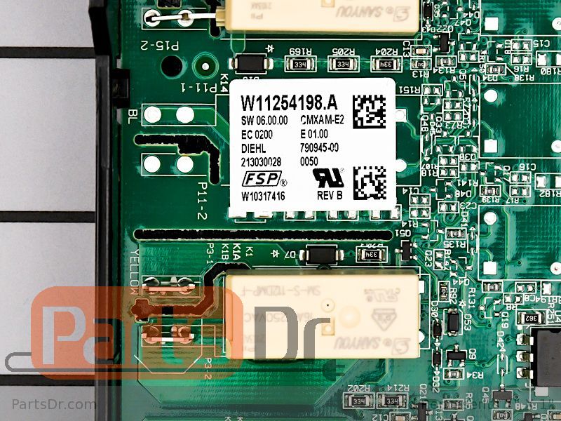 Carte de commande de four Whirlpool W11296051