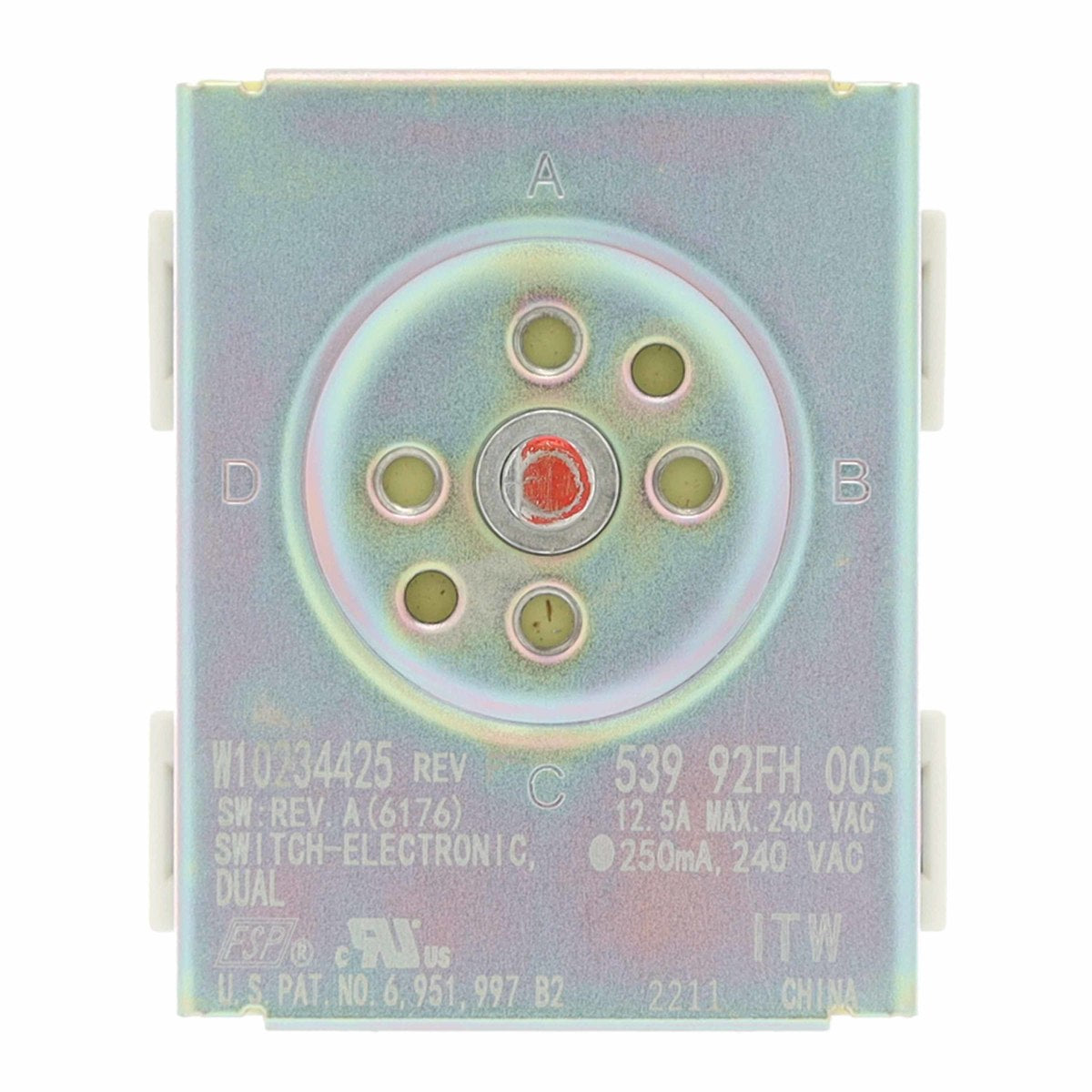 Whirlpool WPW10234425 Range Cooktop Infinite Switch Part