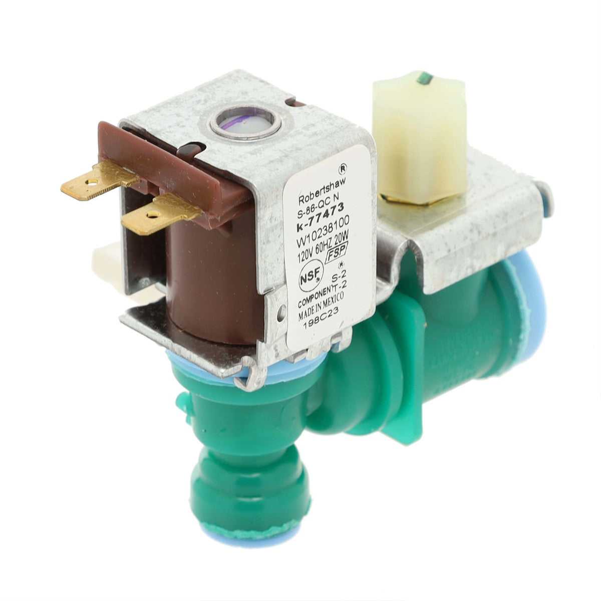 WPW10238100 Soupape d'arrivée d'eau pour réfrigérateur Whirlpool